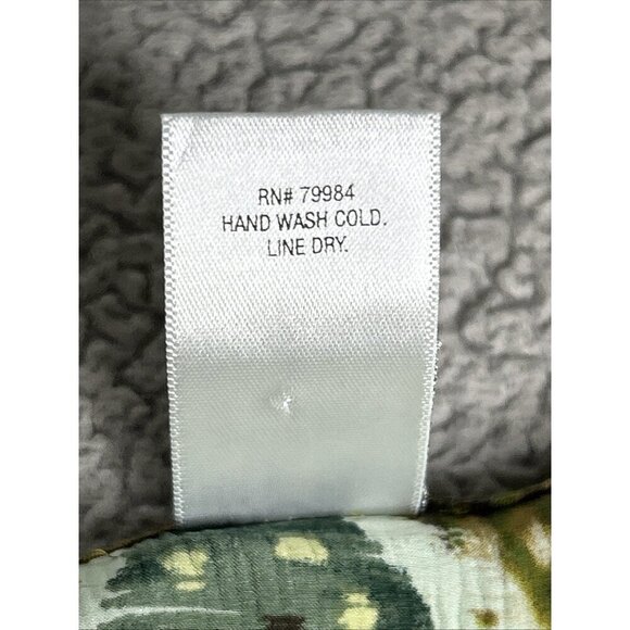 Chicos Silk Poncho Top S/M Green Paisley Animal Print Artsy Lightweight Beaded - Picture 5 of 12